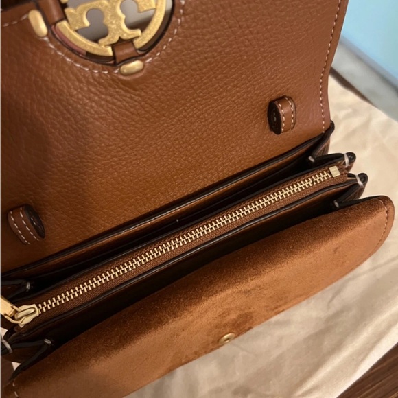 Tory Burch Miller Wallet Leather Crossbody Bag - Light Umber - Picture 3 of 6